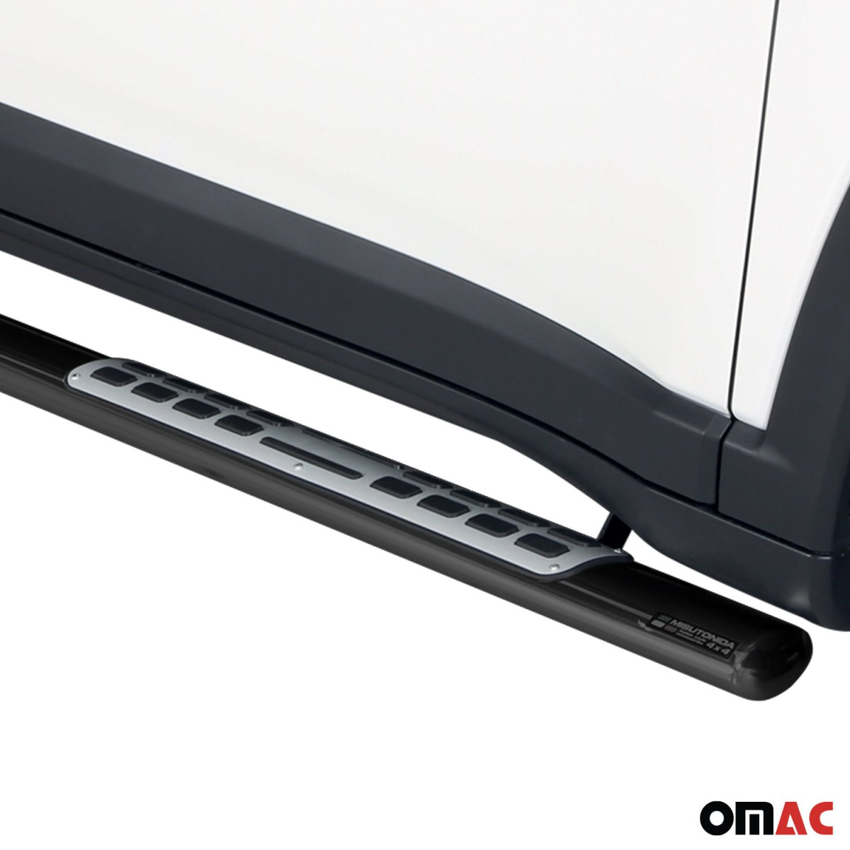 Jeep Compass Side Steps - Omac - S.Steel Oval - Black - '17-'25